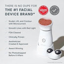 NuFACE TRINITY+ Microcurrent Facial Device + LED Red Light Wrinkle Reducer Attachment - FDA Cleared Skin Tightening Device + Microcurrent Gel Activator & Silk Creme by CozyNest Decor