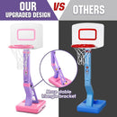 Super Joy Toddler Girl Basketball Hoop - Adjustable Kids Ball Hoop Set for Indoor - Portable Pink Mini Basketball Goal Outdoor Outside Pool Sport Toys Gifts for Baby Boys Age 1-3 2-4 3-5 by TinyTreasures Baby Boutique