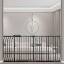 Wide Baby Gate 67-71.5 Inch Heavy Duty Steel Safety for Stairs, Pressure-Mounted Indoor Dog, No Drilling, Modern Home Design, Black by TinyTreasures Baby Boutique