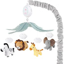 Animals Crib Mobile for Boys & Girls - Safari Baby Mobile for Crib with Upgraded 3-Mode Music Box, Nursery Mobiles, Fits Standard Cribs by TinyTreasures Baby Boutique