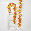 DearHouse 2 Pack Fall Garland Maple Leaf, 5.9Ft/Piece Hanging Vine Garland Artificial Autumn Foliage Garland Thanksgiving Decor for Home Wedding Fireplace Party Christmas (Light Green) by CozyNest Decor