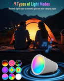 Portable Bluetooth Speaker Wireless with 9 Color Lights, 20H Playtime, Stereo Pairing, Deep Bass, IPX6 Waterproof, Bluetooth 5.3, Small Speaker for Home, Party, Outdoor, Camping, Beach, Gift by TinyTreasures Baby Boutique