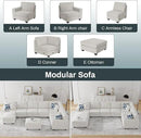 L Lengend Vansen Modular Sectional Sofa U Shaped Couch with Ottoman Modern Reversible Corner Sectional Couch for Living Room (Cream, U Shaped Sofa-5) by CozyNest Decor