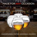 Baseball Round Whiskey Glasses | 10oz Whiskey Glass Set of 4 by The Wine Savant