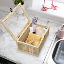 Rattan Decorative Boxes with Glass Lids, Set of 3 Sizes Boho Natural Hand-woven Cane Home Decor Organizers Storage Bins, Display Boxes Natural Finish by CozyNest Decor