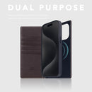 D8 Full Grain Leather Wallet Case for iPhone 15 Pro Max - [2-in-1] Handcrafted Detachable Diary Style with Magnetic MagSafe Back Cover, Gift Box Included (Brown Cream) by TinyTreasures Baby Boutique