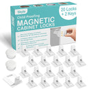 SKYLA HOMES Magnetic Cabinet Locks Baby Proofing Child Safety - The Safest Quickest and Easiest Multi-Purpose 3M Adhesive Child Proof Latches, No Screws or Tools Needed (20 Pack) by TinyTreasures Baby Boutique