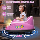 12V Bumper Car for Toddlers, Electric Toy Ride on Battery Car with Kids W/Parent Remote Control, 2-Speed, 360 Degree Spin, Music & LED Lights for Kids, Purple by TinyTreasures Baby Boutique