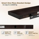 Axeman Floating Shelves for Wall - 40''W x 8'' D Rustic Solid Elm Wood Shelves for Storage, Wall Mounted Display Shelving with Invisible Heavy-Duty Metal Bracket (Walnut, 2PCs) by CozyNest Decor