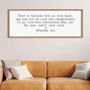 LuZhiQiang Trust in the Lord With All Thine Heart Wall Decor Art 40"×15" Bible Verse Proverbs 3:5-6 Sign Scripture Christian Large Wood Framed Hanging (Wood) by CozyNest Decor