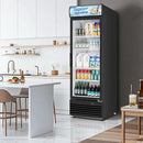 Tylza Commercial Refrigerator with Glass Door Display Beverage Fridge, 11.15 Cu Ft Upright Beverage Cooler Merchandiser with Replaceable Advertising Light Board, Rebound Door, Fast Cooling, Black by CozyNest Decor