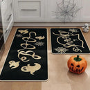 Halloween Kitchen Mat Set of 2, Spooky Spider Web Ghosts Boo Halloween Decor, Halloween Rug for Floor, Indoor Home Decor with Non-Slip Backing,17 x 29 Inch & 17 x 47 Inch by CozyNest Decor