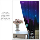 Superhero Rod Pocket Blackout Curtains for Boy Girl Bedroom, Super City Skyline Buildings Night Panorama Thermal Insulated Home Window Drapes for Living Room Darkening, 72x63 inch by TinyTreasures Baby Boutique