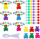 Huquary 24 Sets Bear Beaded Bracelet Crafts Kit DIY Bead Craft Gifts Making DIY Bracelet Supplies for Jewelry Making Wedding Birthday Party Favors by TinyTreasures Baby Boutique