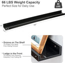 Floating Picture Ledge Shelves 72 Inch Solid Oak Wood Set of 2, Rustic Wall Storage Shelves with Lip, Kids Bookshelf, Photo & Picture Ledge Shelves for Bedroom, Living Room, Kitchen by CozyNest Decor