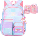 Kawaii Backpack, Pink Backpack for Girls, Kid Starry Rainbow Bookbag, Cute Backpack for Kids, Aesthetic Backpack, Blue by TinyTreasures Baby Boutique
