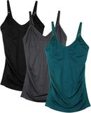Womens Maternity Nursing Tank Cami for Breastfeeding with Adjustable Straps by TinyTreasures Baby Boutique