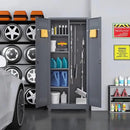 Lockable Storage Cabinet,Utility Closet with Doors and Shelves,SteelGarage Cabinet with Adjustable Shelves for Home,Garage,Gray by CozyNest Decor