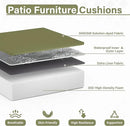 Patio Chair Cushions 19 X 19 X 4 Inch Waterproof Outdoor Seat Cushions for Patio Furniture, Outdoor Sofa Couch Pads with Ties & Handle, Set of 2, Light Green by GreenHaven Gardens