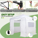EAGLE PEAK 8x8 Portable Walk-in Greenhouse, Pop-up Indoor Outdoor Garden Green House, Zippered Doors and Windows, PE Cover, White by GreenHaven Gardens