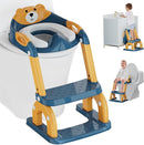 Potty Training Seat with Step Stool Ladder, Potty Training Toilet Seat with Soft Seat Splash Guard, Adjustable Height, 2 in 1 Potty Seats for Toddlers Kids Boys Girls by TinyTreasures Baby Boutique