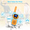 Walkie Talkies for Kids Rechargeable Walkie-Talkie for Adults Long Range FRS 2 Way Radio 3 Pack with Lanyard Battery 4 Miles NOAA USB, Family Toys for 3-12 Year Old Girls Boys Toddlers Camping by TinyTreasures Baby Boutique