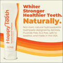 Happy Tooth Hydroxyapatite Toothpaste, Fluoride Free, Natural Whitening for Kids, Toddlers and Adults, SLS Free, Enamel Safe, Dentist Formulated with Clean Ingredients, Sweet Orange Flavor, 3.4oz by CozyNest Decor