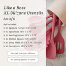 Starpack 'Like a Boss' XL Premium Silicone Cooking Utensils Set (6 Pcs) - Heat Resistant Kitchen Utensils 600°F - Non-Stick Silicone Utensil Set - Large Kitchen Utensils Set for Cooking & Serving by CozyNest Decor