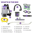 ProTeam Super Coach Pro 6 Backpack Vacuum Commercial with 2 Piece Wand Tool Kit, 6 Quart, Corded, 107308 by CozyNest Decor