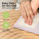 Baby Hand and Footprint Kit - Clay Handprint Keepsake Frame, Newborn Nursery Picture Frame, Personalized New Mom Gifts for Baby Shower & Registry (Soft Lilac) by TinyTreasures Baby Boutique