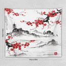 Cherry Blossoms Tapestry, Japanese Fuji Mountain Tapestry, Asian Japanese Wall Tapestry, Nature Landscape Tapestries for Bedroom Living Room Decor 60"x50" by CozyNest Decor