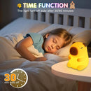 Night Light for Kids, 7 Color Changing BPA-Free Silicone Lamp with Touch Control, Eye Protection, Rechargeable Battery, Soft & Safe Nursery Lamp for Boys & Girls (Turtle Backpack Capybara) by TinyTreasures Baby Boutique