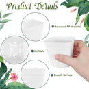 OJYUDD 72 Pcs 3 Inch White Square Plastic Pots with Saucer,White Plastic Plant Seedling Pots,Seedling Nursery Pots Indoor Outdoor for Succulents/Plant,Garden,Office and Balcony Decor by GreenHaven Gardens