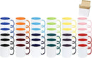 11oz White Ceramic Sublimation Coffee Mug in White Gift Box, 12 Mixed Colors, Case of 36 by CozyNest Decor
