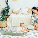 Baby Lounger Cover for Boys Girls, Reversible Baby Nest Cover, Adjustable Baby Lounger Replaceable Cover for Infant Newborn, Portable and Machine Washable, Cotton Green Rabbit Cover Only by TinyTreasures Baby Boutique