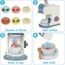Play Kitchen Accessories Kids Wooden Coffee Maker Toy Espresso Machine Toddler Toy Kitchen Sets for Girls and Boys (Coffee Maker) (White) by TinyTreasures Baby Boutique