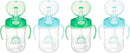Amazon Brand - Mama Bear Silicone Weighted Straw Sippy Cup, 9 Ounces, Pack of 4, Blue/Green by TinyTreasures Baby Boutique