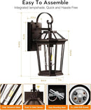 VIANIS Outdoor Wall Lights Dusk to Dawn, Oil Rubbed Bronze Exterior Lighting Fixtures for House, Waterproof ORB Porch Lights Wall Mount, Aluminum Outside Wall Sconce for Front Door, Garage by GreenHaven Gardens
