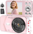 Digital Camera, Autofocus 48MP 4K Camera for Photography with 32GB Card, Portable Compact Point and Shoot Digital Camera for Teens Adult Beginner Kids with Metal Shell, 2000 mAh Battery by TinyTreasures Baby Boutique