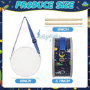 Boao 1 Pc Kids Drum Set, 8 Inch Toddler Drum Wooden Toy with Adjustable Strap and 4 Drumsticks, Educational Sensory Musical Instrument for Toddlers Kid Baby Boys Girls Gift (Space) by TinyTreasures Baby Boutique
