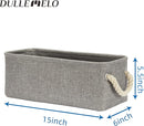 DULLEMELO Toilet Paper Storage Basket, Toilet Tank Basket with Rope Handles (Grey) by TinyTreasures Baby Boutique