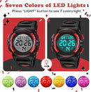 Kids Watch,Boys Watch for 3-15 Year Old Boys,Digital Sport Outdoor Multifunctional Chronograph LED 50 M Waterproof Alarm Calendar Analog Watch for Children with Silicone Band,Kids Gift by TinyTreasures Baby Boutique