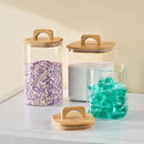 Sweejar 3 qt Glass Jars for Laundry Room Organization, 96 oz Laundry Pods Container, Glass Food Storage Jars with Airtight Lid, 1 Pack, Hand Lid by CozyNest Decor