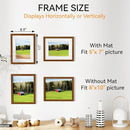IBUYKE 8x10 Picture Frame,Solid Oak Wood 8x10 Photo Frame with Mat to 5x7,10x8 Picture Frames With Tempered Glass,Tabletop or Wall Mount Display,Home Decor,Walnut Oak 8 x 10 Frame,UWPF0810H by CozyNest Decor