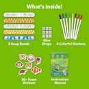 Skillmatics Craft Activity - Snap Bandz, Animals, DIY Jewelry Art & Craft Activity, Mess-Free, Creative Kit, 8 Bands (8.6"), Gifts for Boys & Girls Ages 4, 5, 6, 7, 8, 9, 10 by TinyTreasures Baby Boutique