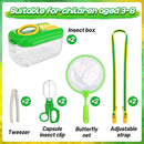 2Sets Bug Catcher for Kids - Sturdy Kids Bug Catching Kit Gifts with Collector Butterfly Net Tweezer, Bugs Habitat Outdoor Explorer Kit for Age 3 4 5 6 7 8, 8Pcs by TinyTreasures Baby Boutique