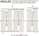 MIULEE 100% Blackout Curtains 84 Inch Long 2 Panels Set for Bedroom, Thick Luxury Faux Linen Black Out Curtain Room Darkening Back Tab Pleat Window Textured Drapes with Hooks for Living Room, Oatmeal by CozyNest Decor