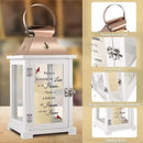Memorial Lantern, Sympathy Gifts for Loss of Mom/Dad/Loved One, Bereavement Gifts, in Memory of Loved One Lantern,Celebration of Life, Memorial Gifts, Funeral Lantern,Because we Love is in Heaven by CozyNest Decor