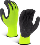 Evridwear Crinkle Latex Rubber Hand Coated Safety Work Gloves for Men Women General Multi Use Construction Warehouse Gardening Assembly Landscaping (X-Large,Green- 12Pair) by GreenHaven Gardens