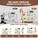Kids Kitchen playset, Wooden Play Kitchen, Height Adjustable, Comes with Various Kitchen Accessories, Ideal Role Play Toy Gift for Toddlers and Kids Ages 3-8 (White) by TinyTreasures Baby Boutique